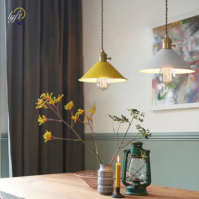 Nordic Pendant Lights Indoor Lighting Hanging Lamp Home Decoration Bedroom Living Room Coffee Shop Brass Creative Umbrella Lamp