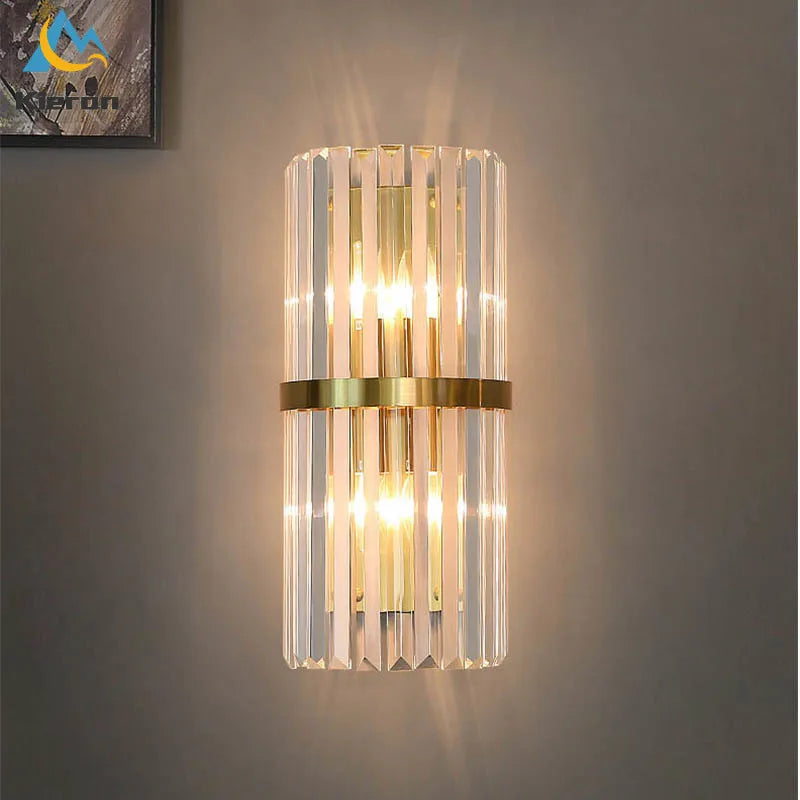 Modern Simple 40CMcrystal LED Wall Lights Living Room Bathroom Study Bedroom Wall Lamp Waterproof Antirust Alloy Room Decor Lamp