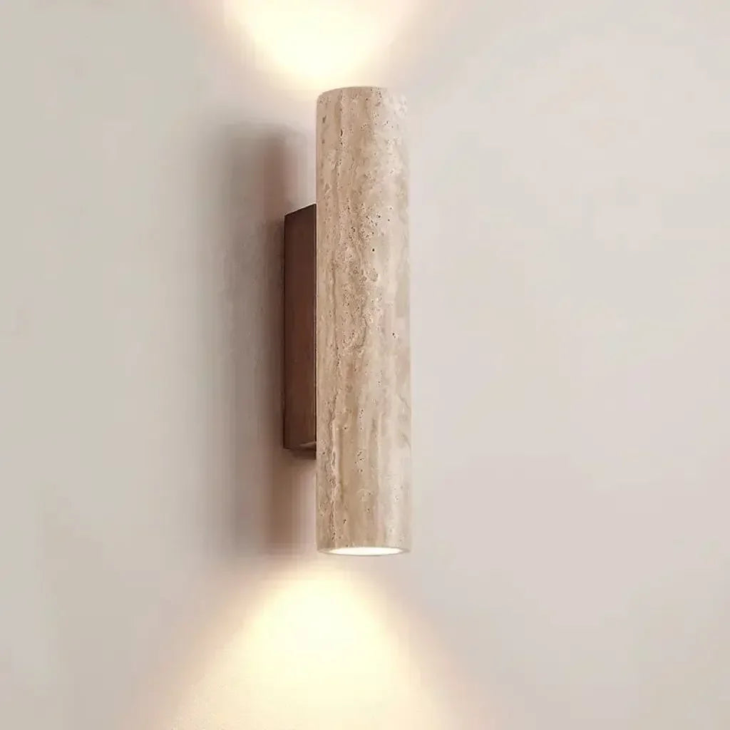 High Quality Led Wall Lamp Travertine Natural Stone Sconce Light With E27 Bulb for Bedroom Living Room