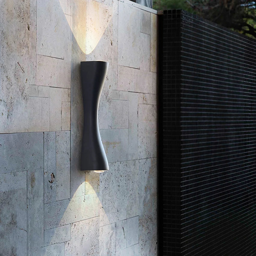 Outdoor LED Up/Down Wall Light Black Grey White AU44