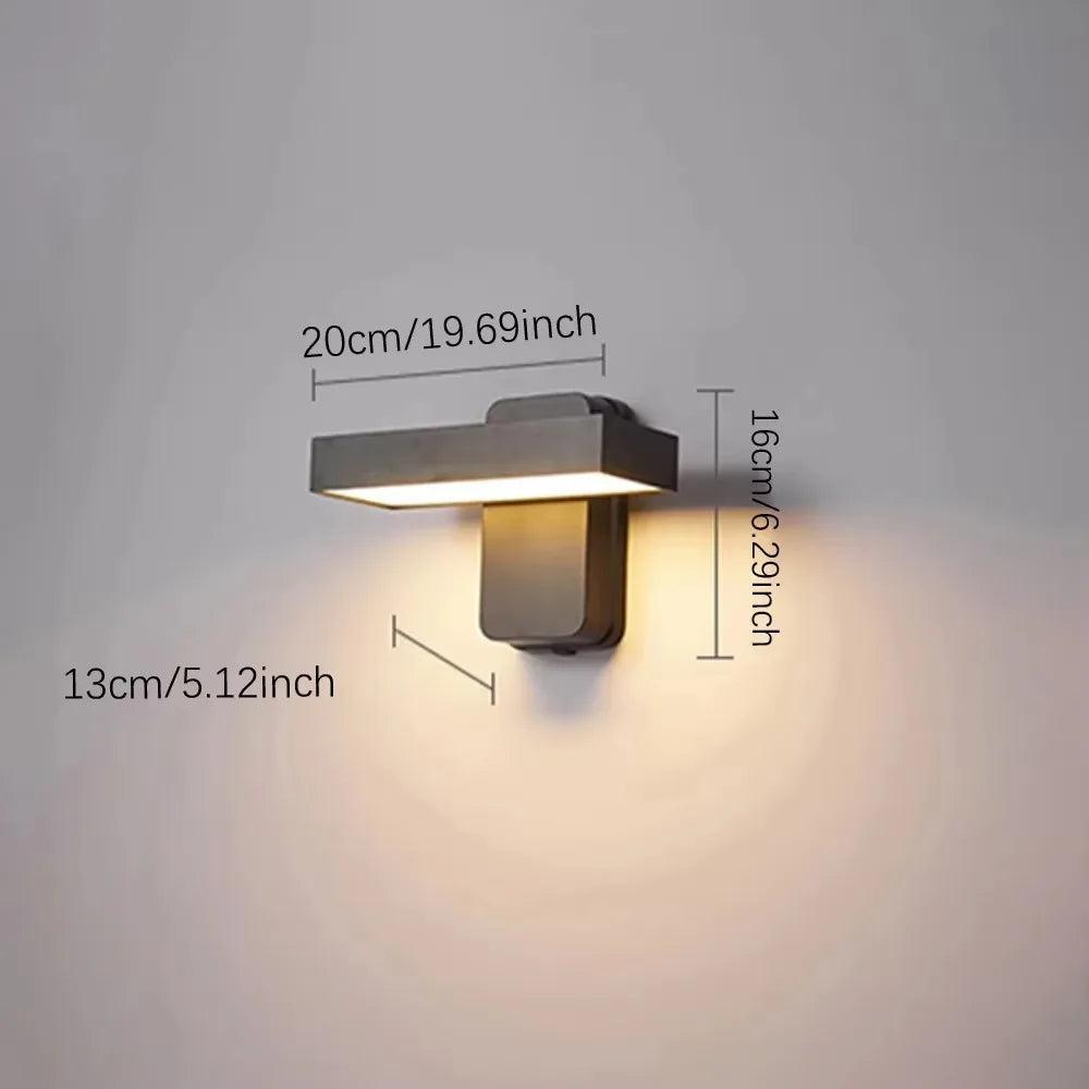 Outdoor Wall Light Waterproof IP65 Light Led Wall Lamp Rotatable Porch Lights Exterior Garden Decoration Balcony Wall Sconces