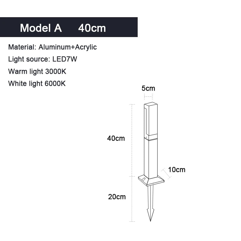 LED Lawn Lamp Landscape Lights For Garden Decoration IP65 Waterproof AC85-265V Garden Lights Outdoor Lighting For country house