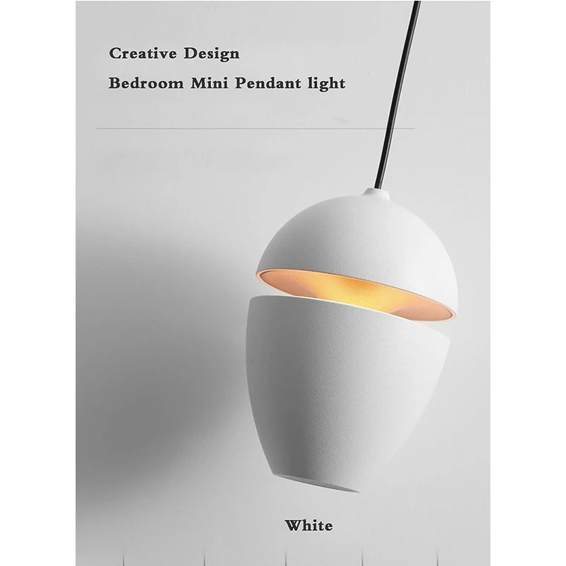 Fumi Nordic Minimalist Modern Bedside Pendant Light fixtures , Single-Light Ceiling Light Fixture for Bedroom, Kitchen, Entryway