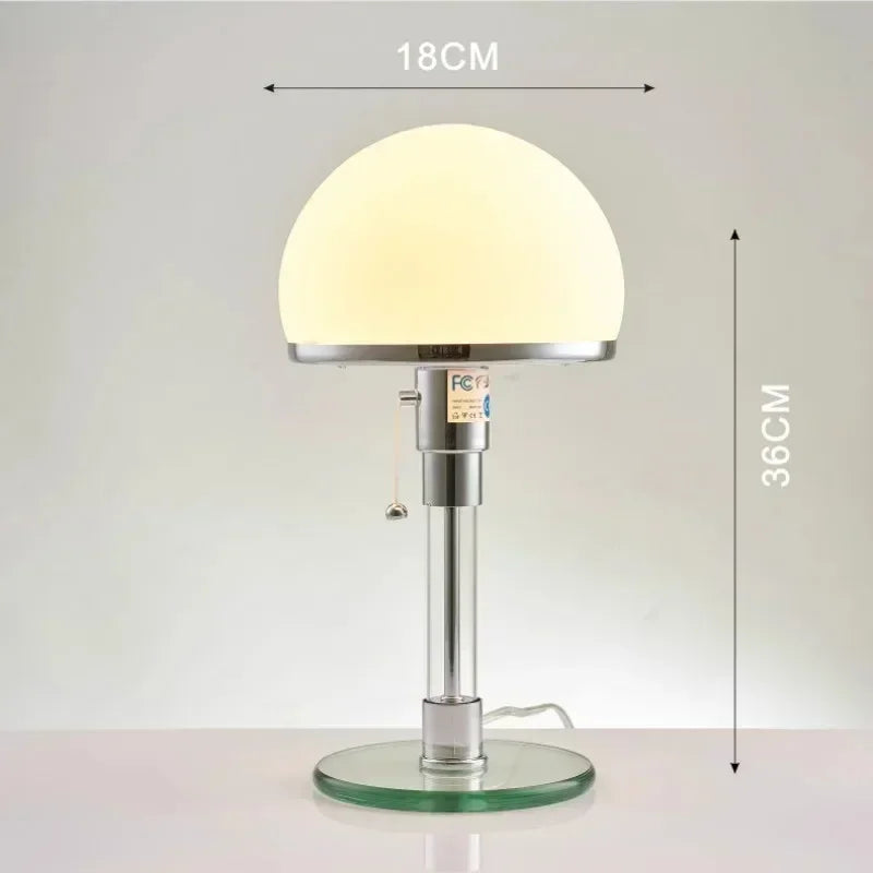 Lamp White Table Lamp Danish Designer Nordic Bedroom Bedside Simple Glass Table light for Living Room