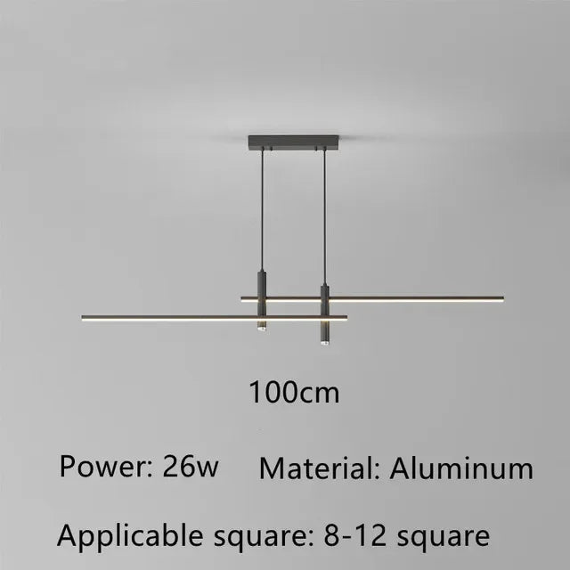 Modern Led Dining Table Chandelier Gold Black Minimalist for Kitchen Dining Room Pendant Lamp Home Decor Lighting Luster Fixture