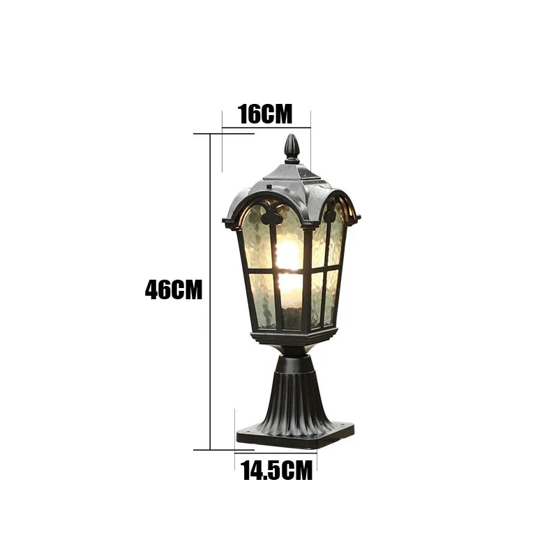 Outdoor Pillar Lamp Jardin Waterproof European Style Villa Garden Pillar Pillar Lamp Outdoor Gate Wall Garden Lamp