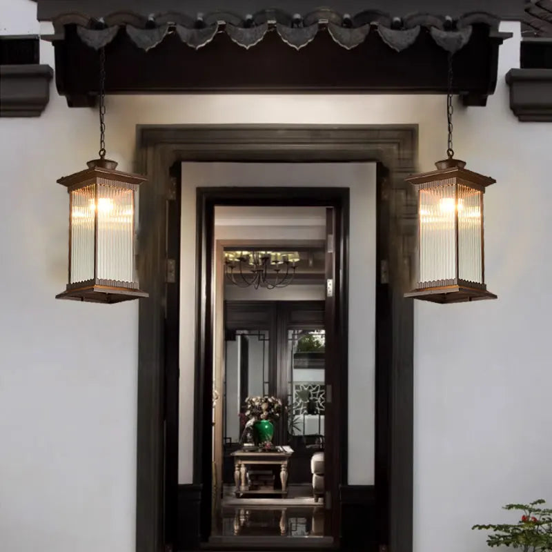 Outdoor Waterproof Courtyard Eaves Lamp, Villa Corridor Project, Retro Small Chandelier