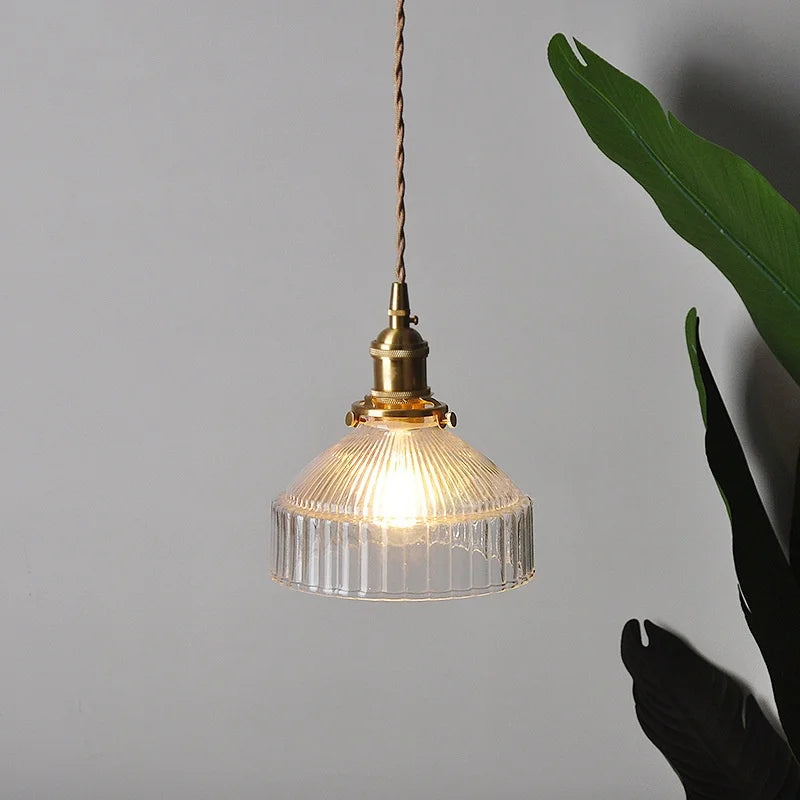 Clear Glass LED Pendant Lamp Balcong Living Room Bedroom Nordic Modern Wire Adjustable Hanging Light Fixture Lampu Gantung