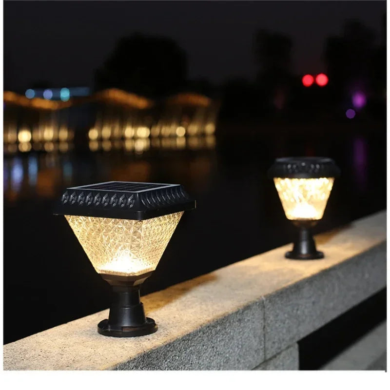 New Wireless LED Solar Garden Courtyard Light Outdoor Waterproof Pillar Head Ground Insertion Lawn Light Street Light