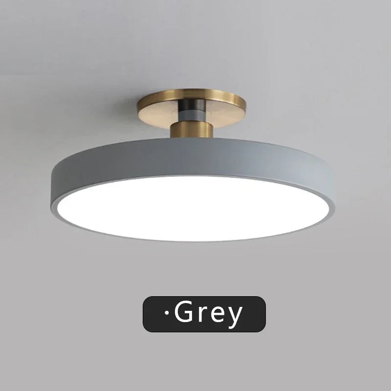 Modern Macaron LED Ceiling Light Simple Circular Dimmable Pendant Light Living Room Bedroom Study Nordic Decorative Lighting