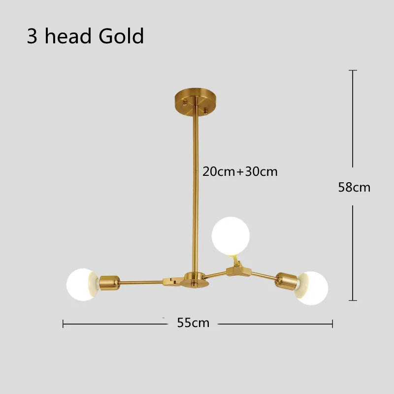 Decorations Living Room Chandelier Ceiling Light Bedroom Dining Room Restaurant Nordic Chandelier Iron Hanging Lamp AC110-240v