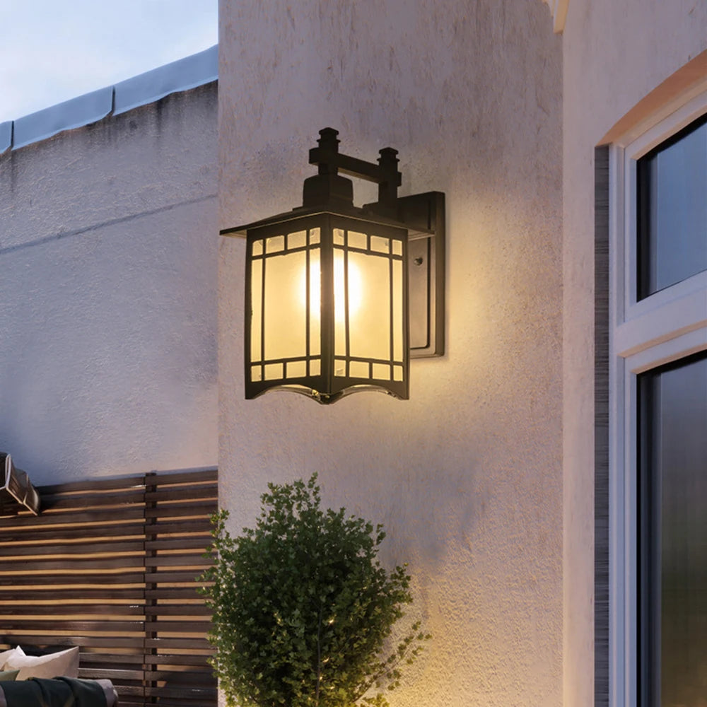 Retro Waterproof Outdoor Wall Lamp Outdoor Corridor Courtyard Stairs Terrace Balcony Lamp Creative Aisle Lamp