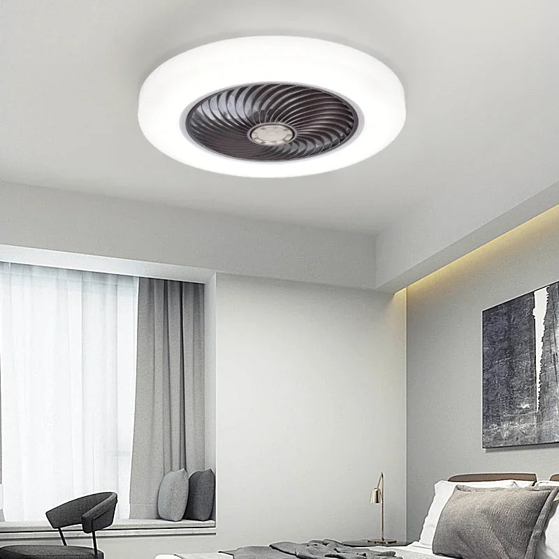 Ceiling Light With Fan Smart App +  Remote Control Living Bedroom Kitchen Decor Ventilator Lamp 52cm Ceiling Fan With Light