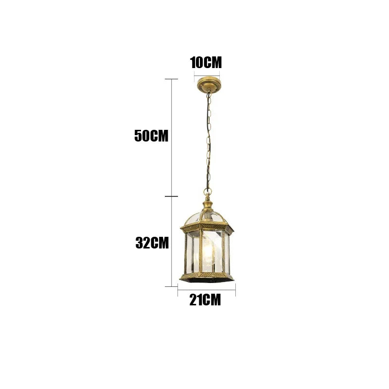 Outdoor Lamp Garden Pendant Lamp Gate Hallway Balcony Hanging Lamp Lantern Waterproof Corridor Aisle Courtyard Ceiling Lamps