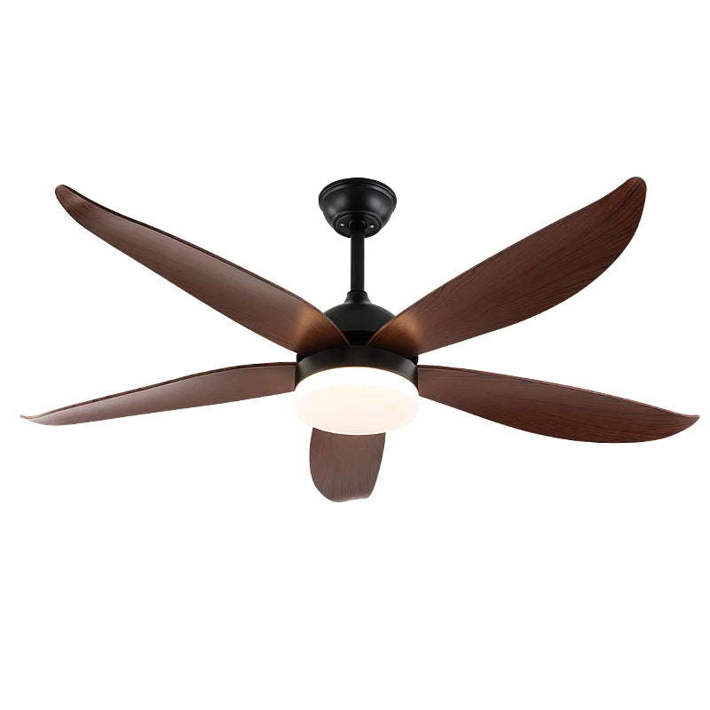 Modern Simple Remote Control Wood Grain Low Floor DC Motor Ceiling Fans With Ceiling Fan With Light Home Fan 220V Home Decor