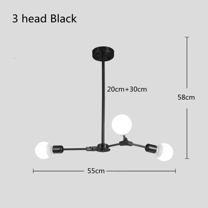 Decorations Living Room Chandelier Ceiling Light Bedroom Dining Room Restaurant Nordic Chandelier Iron Hanging Lamp AC110-240v