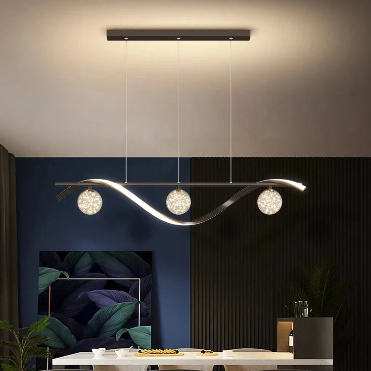 Modern Minimalist Led Pendant Lamps Dimming for Coffee Table Dining Room Kitchen Island Ceiling Chandelier Home Lighting Fixture