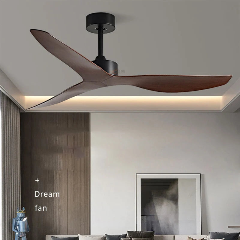 52 Inch Nordic Ceiling Fan Industrial Ceiling fans without lamp Remote Controller Vintage Ventilator