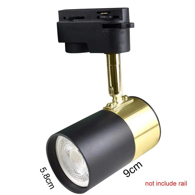 Track Light Spotlight GU10 Replaceable Bulb Led Ceiling Lighting 110-265V Track Lamp Rail Lighting for Living Room Shop Kitchen