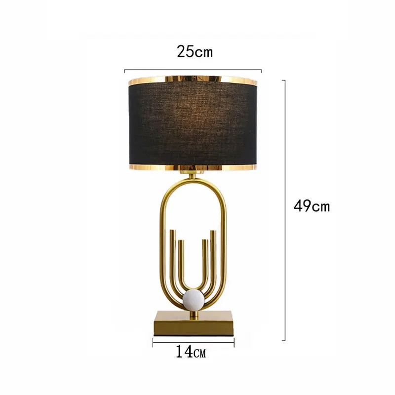 Table Lamp Bedroom Bedside Lamp Nordic Light Luxury Modern Bedroom Living Room Study Romantic Warm Decoration Desk Lamp