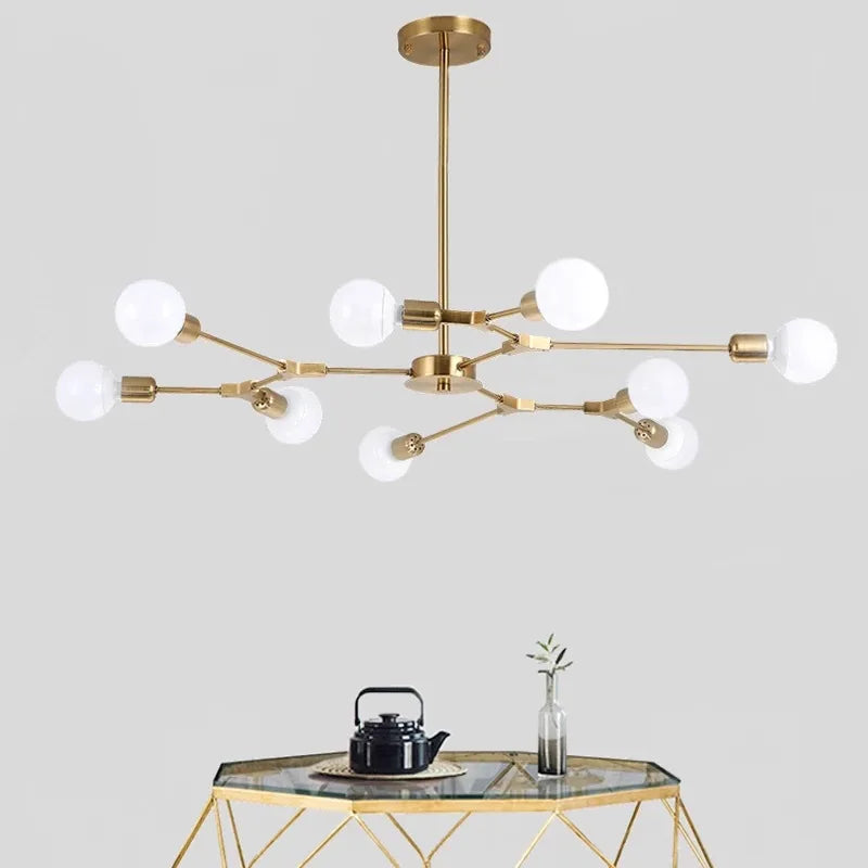 Decorations Living Room Chandelier Ceiling Light Bedroom Dining Room Restaurant Nordic Chandelier Iron Hanging Lamp AC110-240v