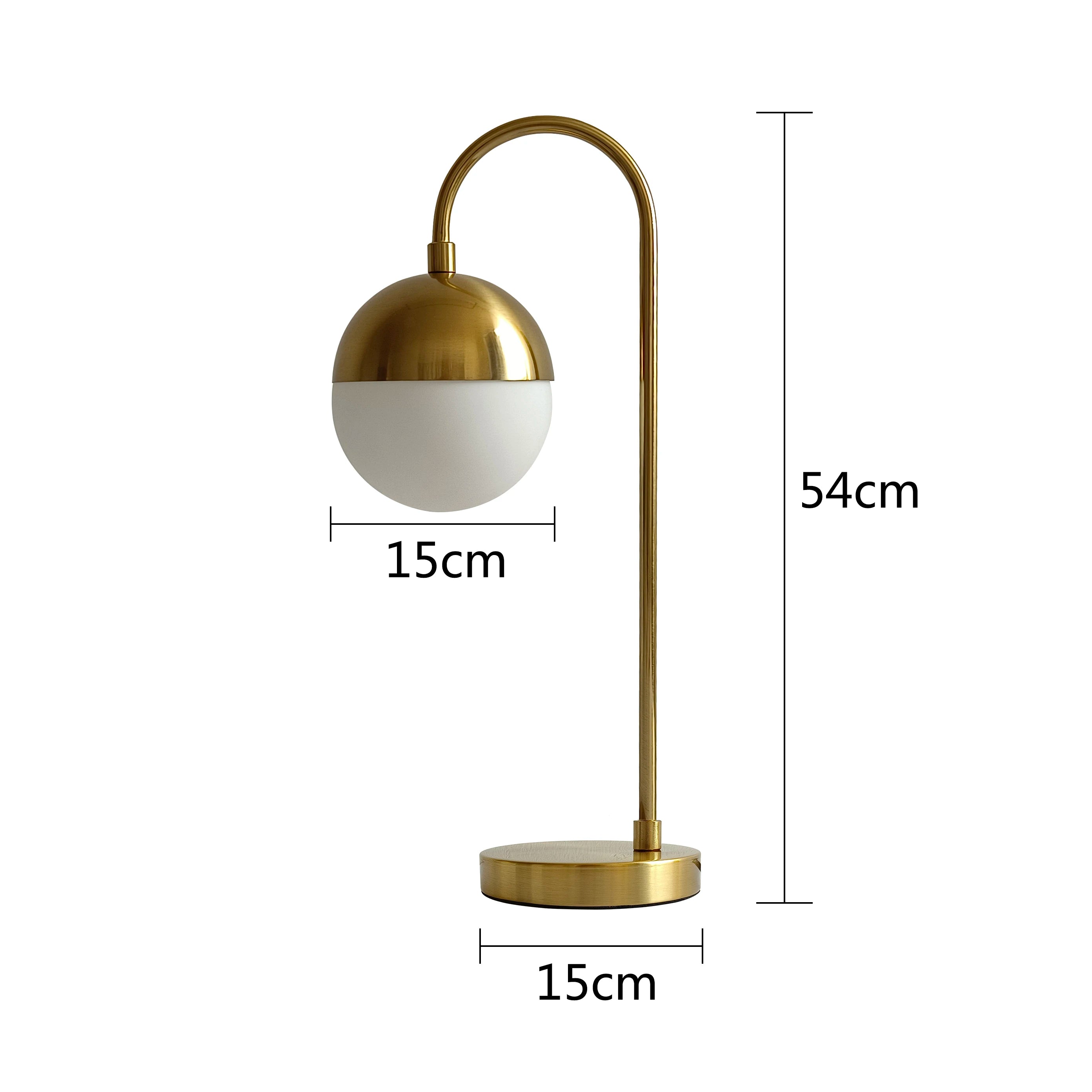 Modern Brass Table Lamp Minimalist bedroom bedside desk lamp Living Room Hotel Decor Lighting Fixtures