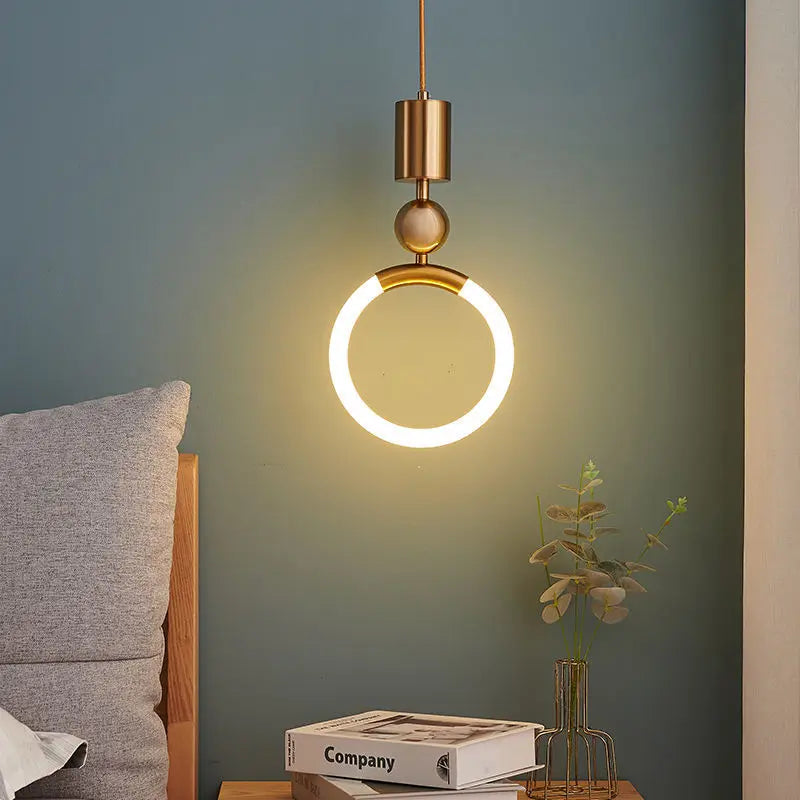 Nordic Simple Led Pendant Light Postmodern Hanging Lamp Restaurant Bedroom Bedside Luxury Clothing Store Staircase Pendant Lamp