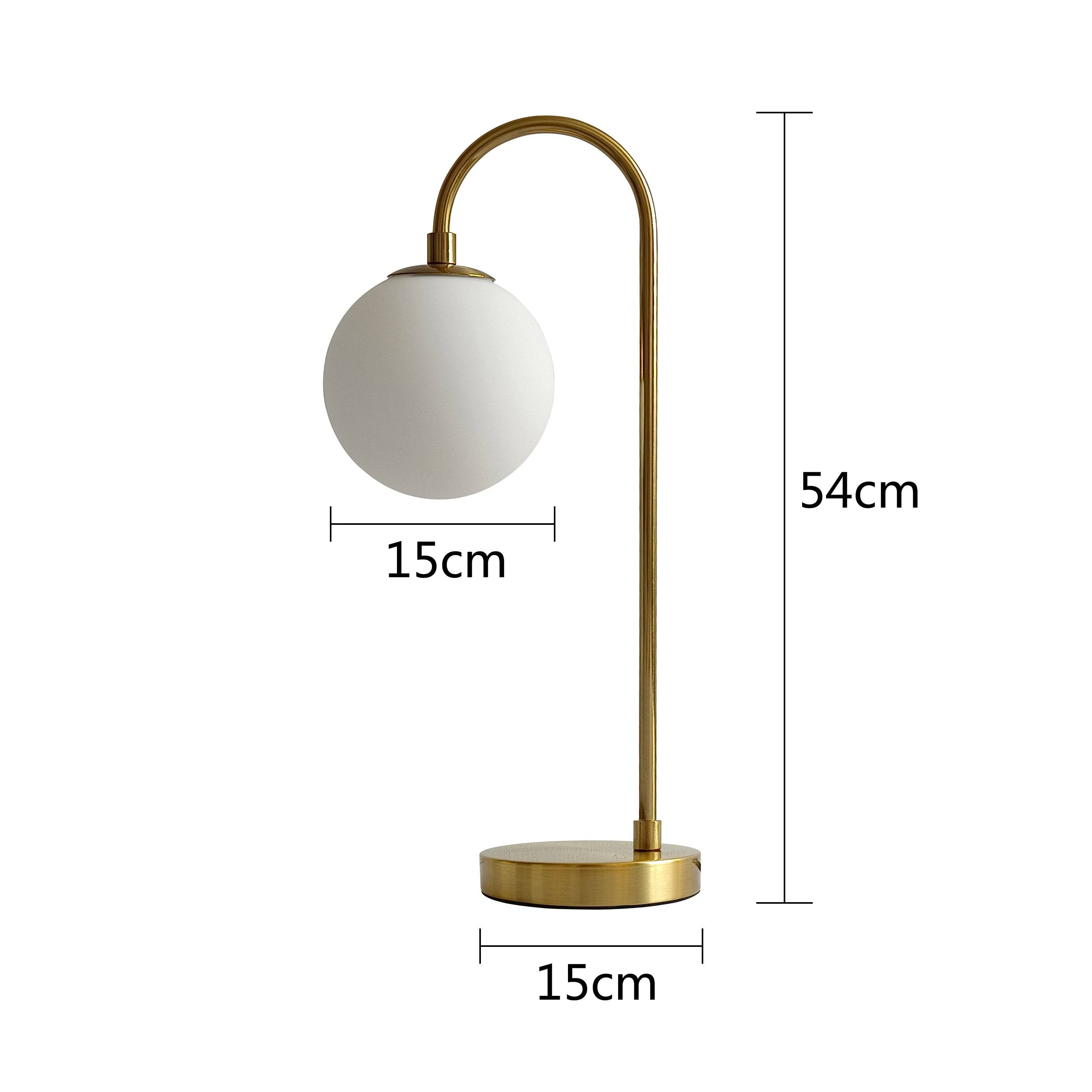 Modern Brass Table Lamp Minimalist bedroom bedside desk lamp Living Room Hotel Decor Lighting Fixtures