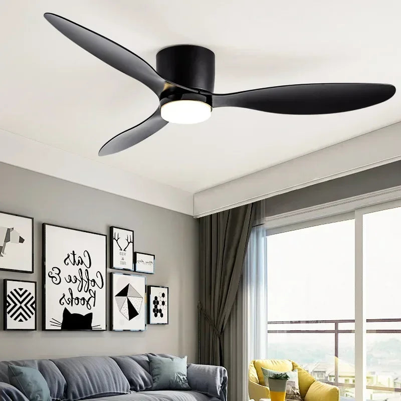 Ceiling Mounted FanLight: Smart Fan Lamp for Bedroom Restaurant Home Low-profile Nordic Style Electric Ceiling Lamp Fan