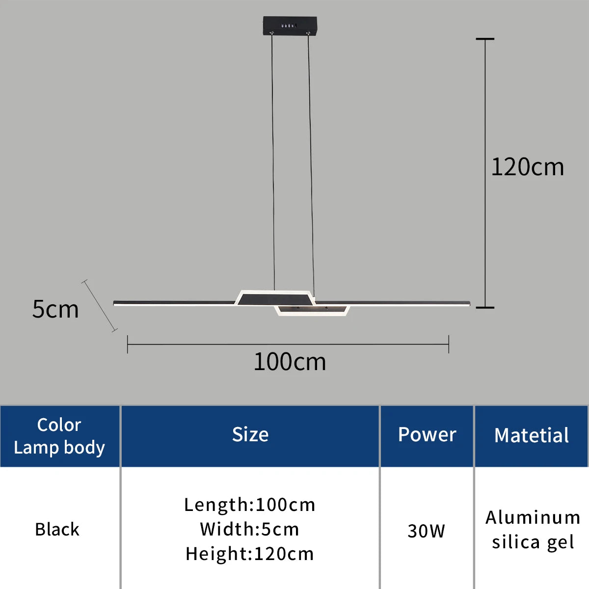 Gleam Modern Led Pendant Light Linear Hanging Lamp For Home Dining Room Kitchen Black Deco suspension Pendant Lamp Fixture