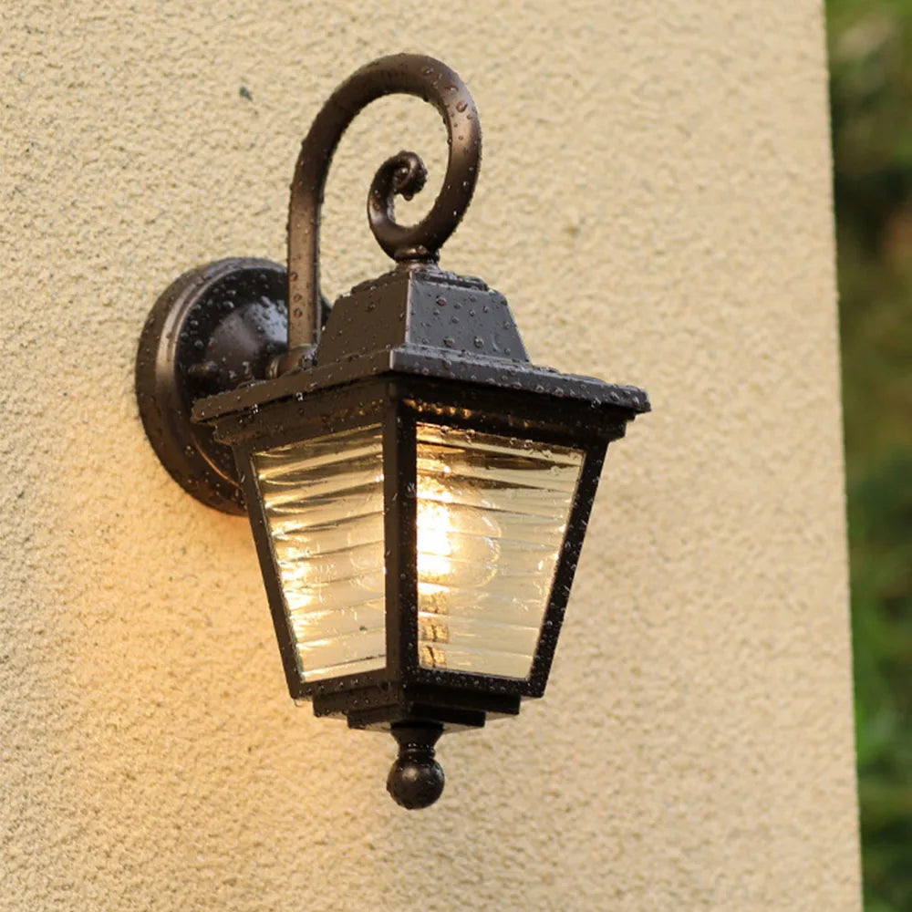 Retro Outdoor Waterproof Antirust E27 Wall Lamp Garden Gateway Sconce Courtyard Corridor Villa Residential Balcony Lights