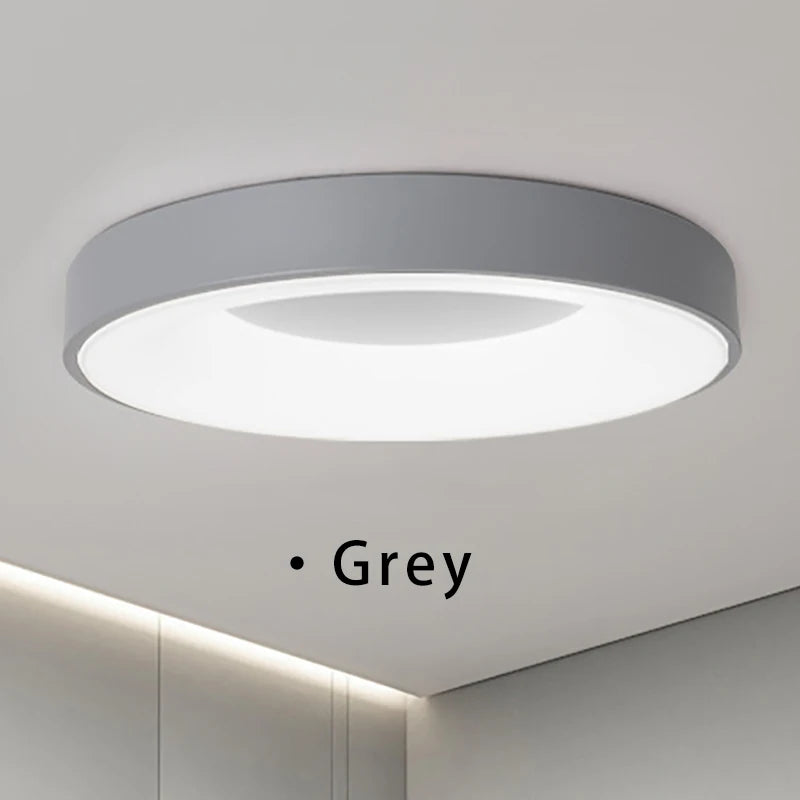 LED Ceiling Light Nordic Macaron Circular 110V-260V Dimmable Bedroom Corridor Study Balcony Children's Room Home Light