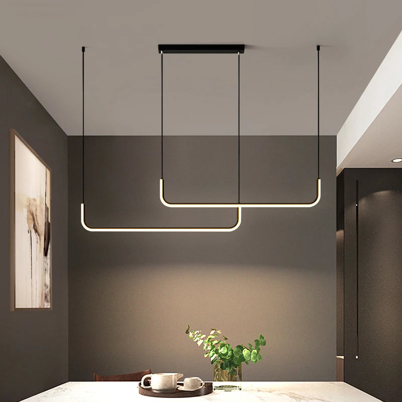 Modern Led Chandelier Dining Table Dining Room Kitchen Pendant Light Face Light Home Decor Lighting