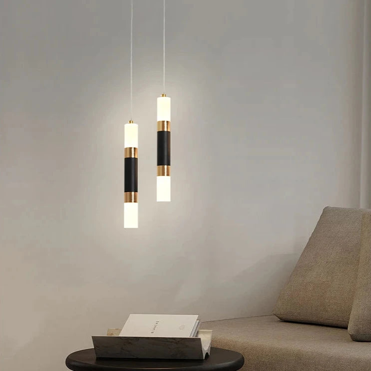 Fumi  Modern Pendant Light Kitchen Fixture Simple Yet Elegant LED Black Mini Pendant Lighting fo Kitchen Island Bedroom Bedside