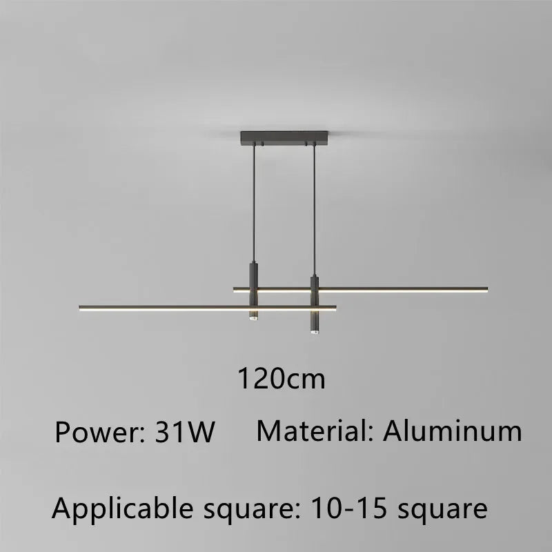 Modern Led Dining Table Chandelier Gold Black Minimalist for Kitchen Dining Room Pendant Lamp Home Decor Lighting Luster Fixture