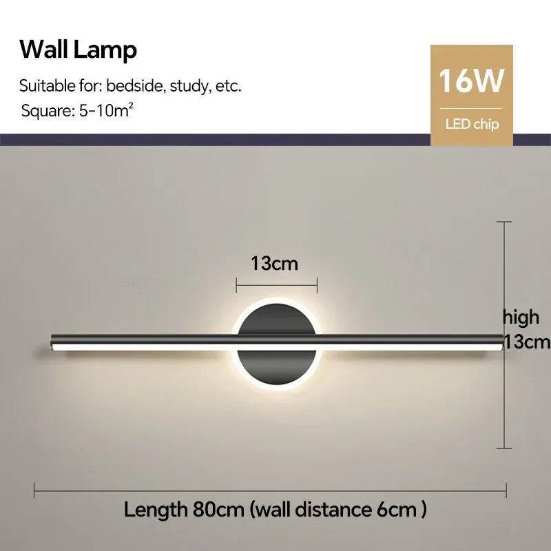 Modern LED Wall Lamp Bathroom Mirror Lights for Living Room Bedroom Makeup Lamp Decor Bath Wall Sconce Luster Fixtures Lighting