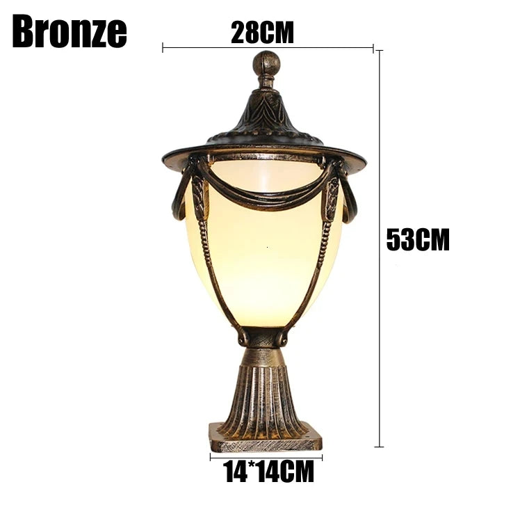 Outdoor lamp waterproof door post household garden lamp gate decorative wall lamp garden villa column head lamp