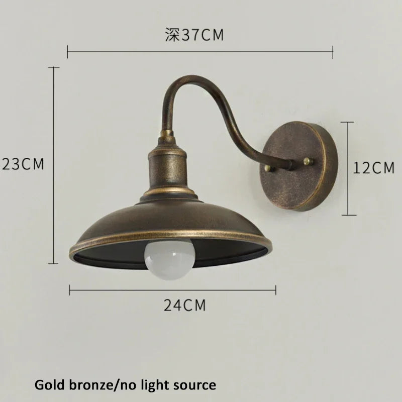 Retro Iron Porch Light DC 85-265V Outdoor Lights Garden Garage Wall Lamp Waterproof Wall Lamp Home Decor lampara exterior pared