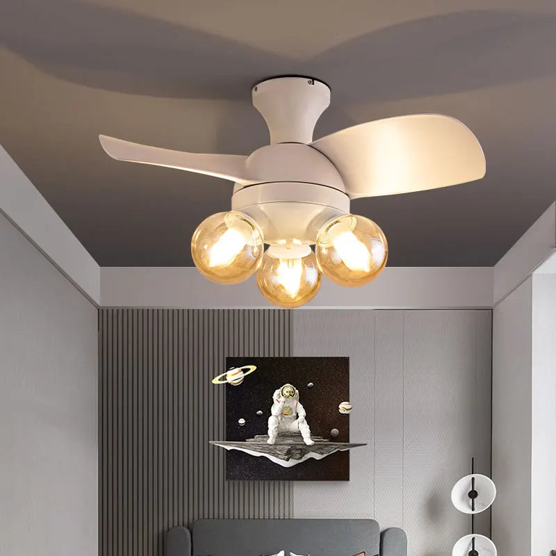 Children's Room Ceiling Fans Lights Bedroom Flush Mount Ceiling Lamp Modern UFO Creative Cartoon Boys Girls Room Low Profile Fan