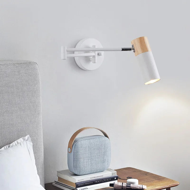 Modern Wall Lamp Restaurant Bedside Bedroom Retractable Swing Arm Folding Study Reading Eye Protection LED Lamps Indoor Fixtures