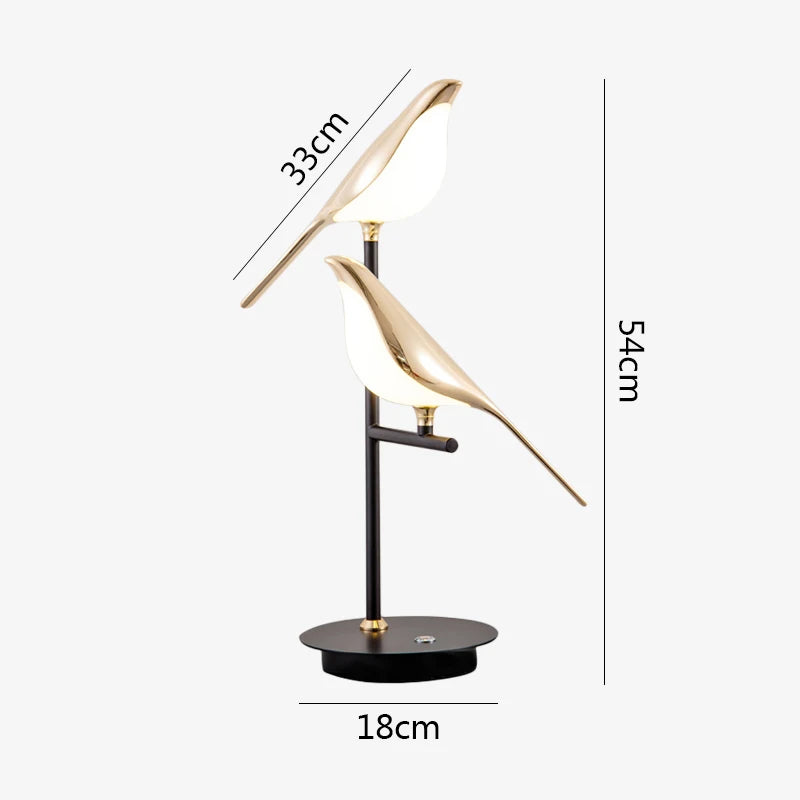 Modern LED table lamp Magpie bird model Reading lamp indoor lighting bedroom bedside living room for home decor desk lights