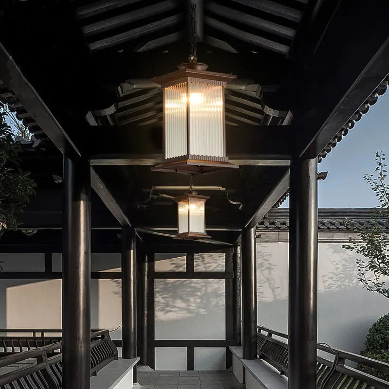 Outdoor Waterproof Courtyard Eaves Lamp, Villa Corridor Project, Retro Small Chandelier