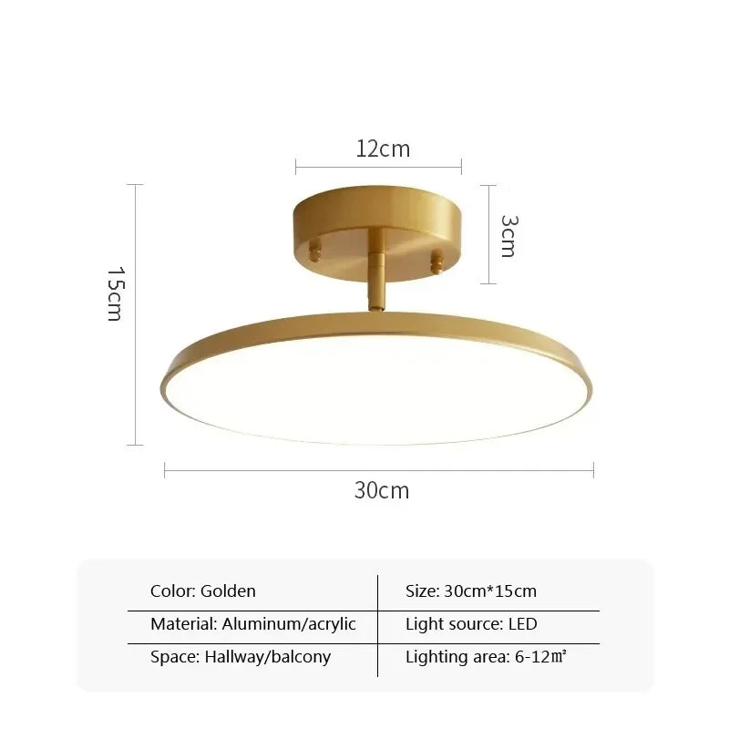 Modern LED Ceiling Light Rotatable Black Gold Ceiling Light Corridor Bedroom Living Room Kitchen Balcony Indoor Lighting Lustre