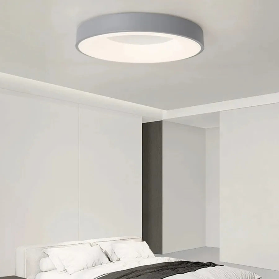 LED Ceiling Light Nordic Macaron Circular 110V-260V Dimmable Bedroom Corridor Study Balcony Children's Room Home Light