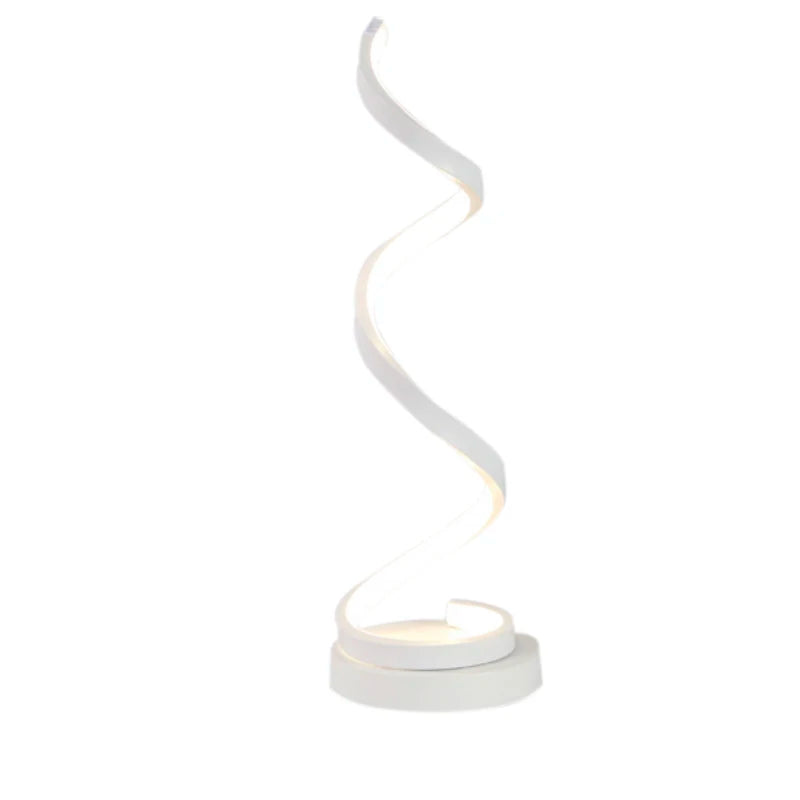 Spiral LED Table Lamp Bedroom Bedside Lamp Small Night Light for Home Study Decor Desk lamp EU/US/AU/UK plug