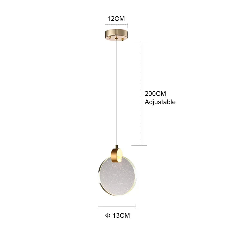 Modern Crystal Chandeliers lights home decoration Bedroom Kitchen LED Hanging Lamp Dining Room Restaurant Bedside Pendant Lamp