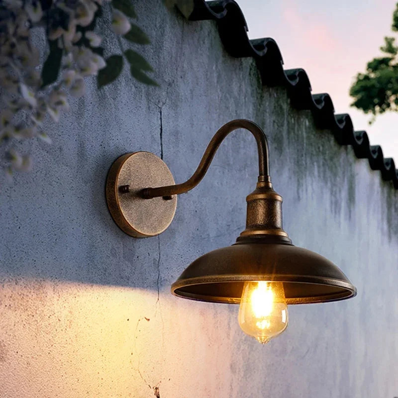 Retro Iron Porch Light DC 85-265V Outdoor Lights Garden Garage Wall Lamp Waterproof Wall Lamp Home Decor lampara exterior pared