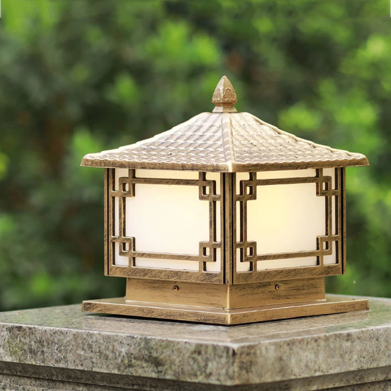 Pillar Lamp Outdoor Waterproof Fence Garden Lamp New Chinese-style Villa Gate Garden Pillar Lamp