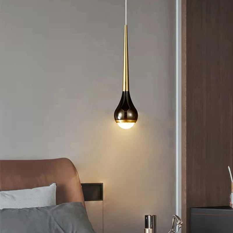 Fumi Minimalist Design Modern  Pendant Light,  LED Pendant Lighting for Bedroom Living Room Bathroom, Restaurant Single Hanging