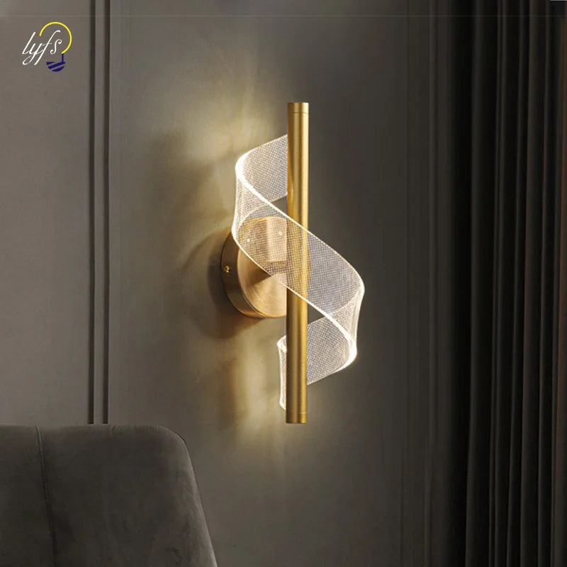 Nordic LED Wall Sconce Lamp Indoor Lighting For Home Bedside Living Room Corridor Stairs Decoration Luxurious Modern Wall Lamp